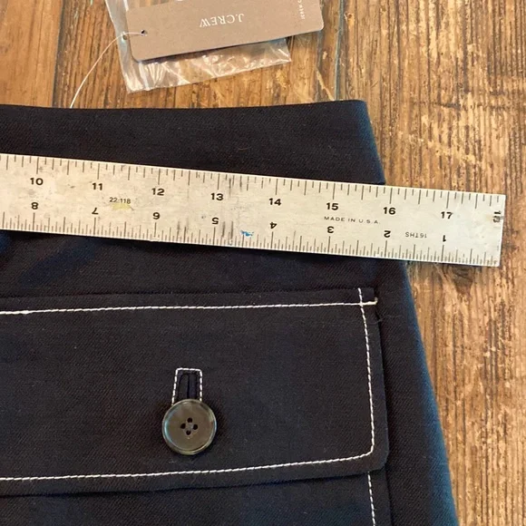 J Crew black mini skirt with pockets AP056 sz 10 - Picture 5 of 6